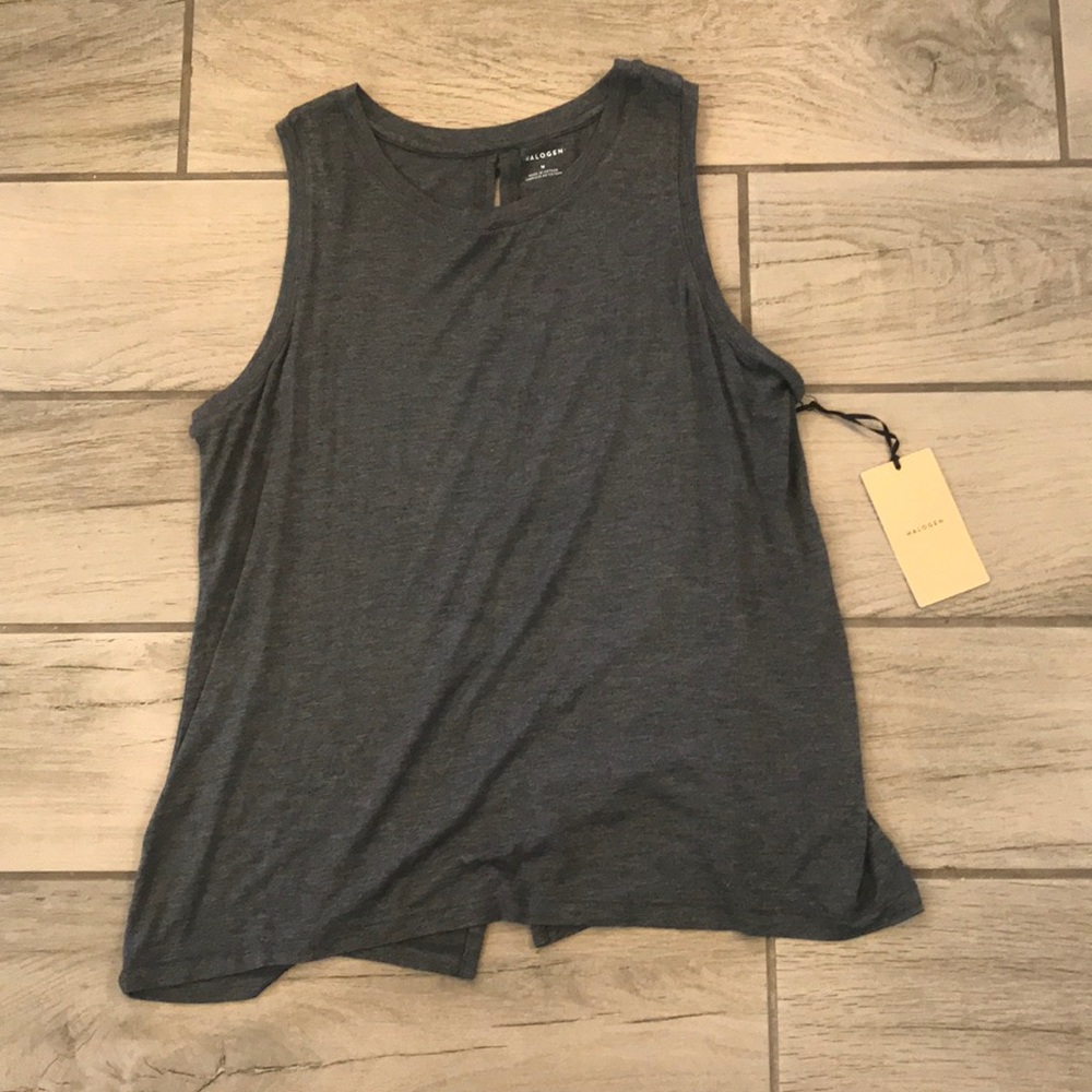NWT Halogen Grey tank top M